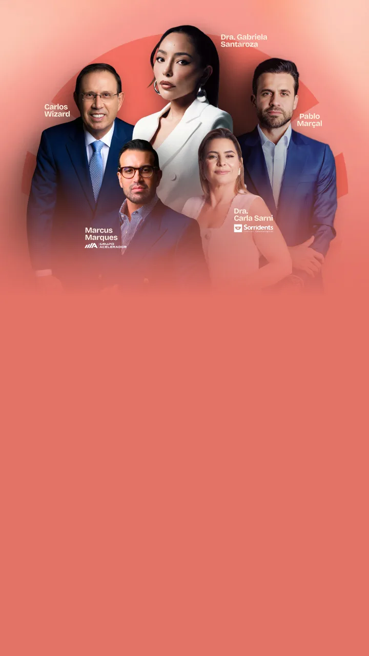 Dra. Gabriela Santaroza, Carlos Wizard, Marcus Marques e Dra. Carla Sarni — Imersão Gestão de Clínicas